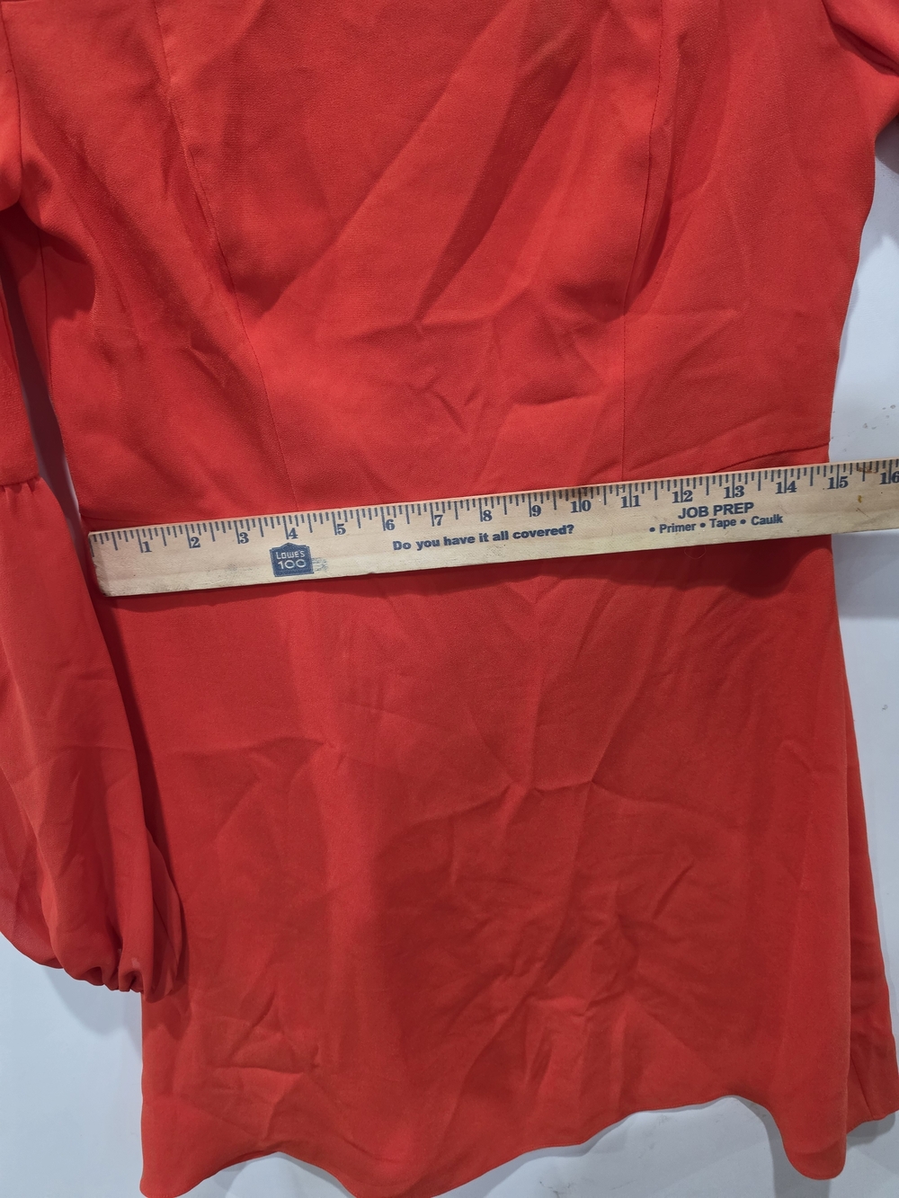 BCBGMaxAzria Vibrant Red Long-Sleeve A-Line Dress Size M - Picture 9 of 13